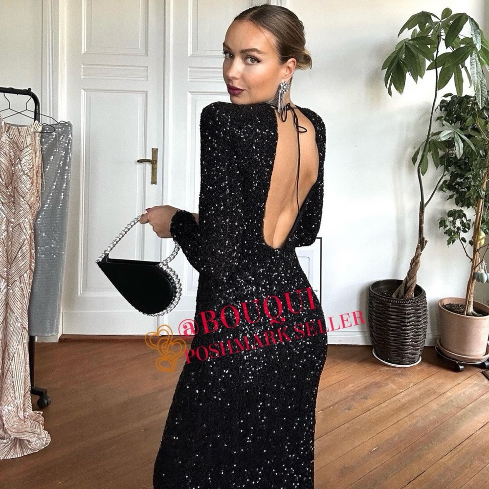 BLOGGERS FAV ZARA LIMITED EDITION BLACK SEQUIN DRESS